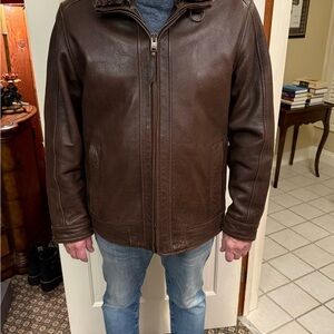 Marc New York Dark Brown Leather Jacket